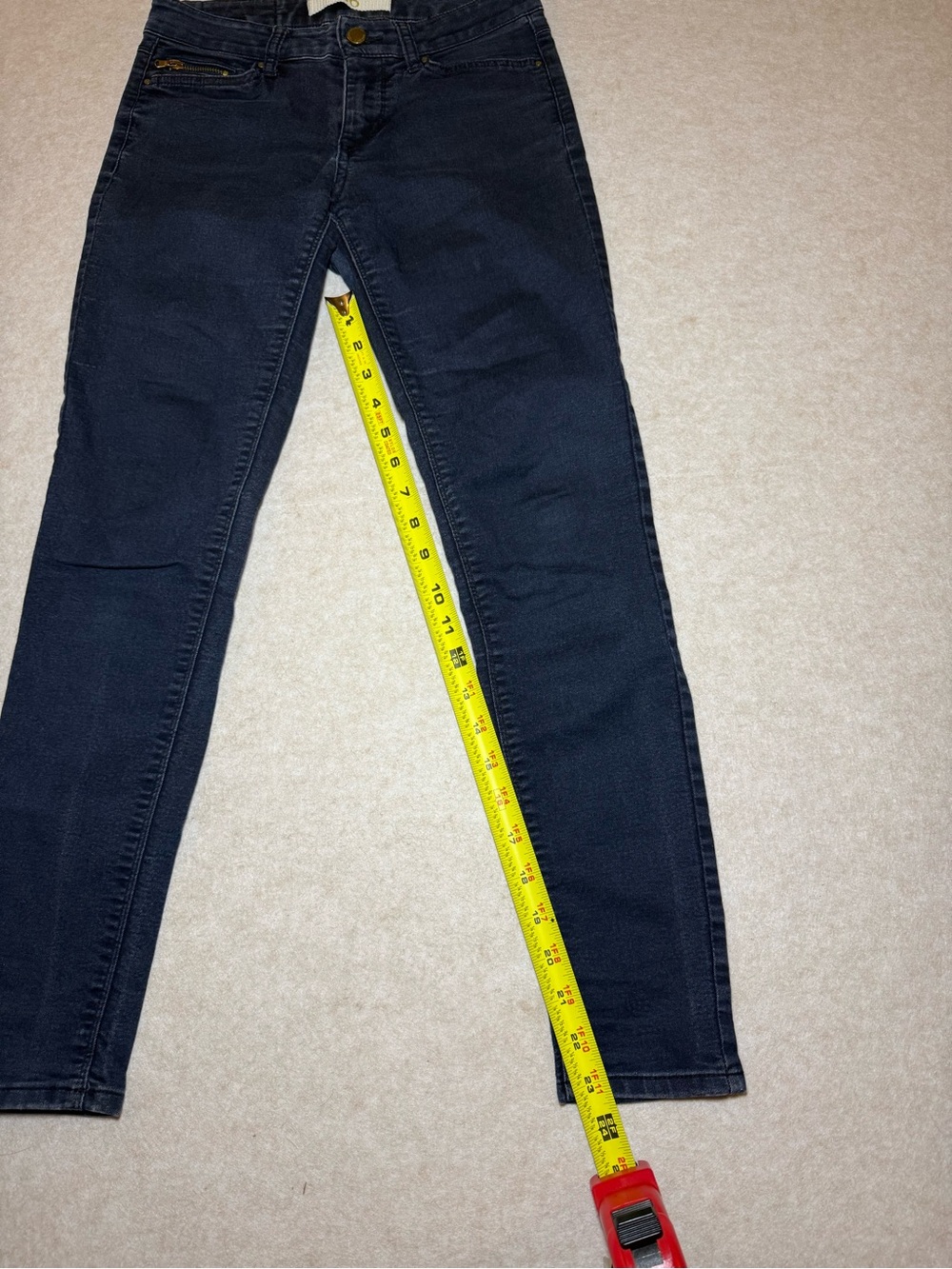 Zara Vintage Rare Basic Deluxe Denim Department Blue Dark Wash Jeans Size US 4 - Picture 4 of 11